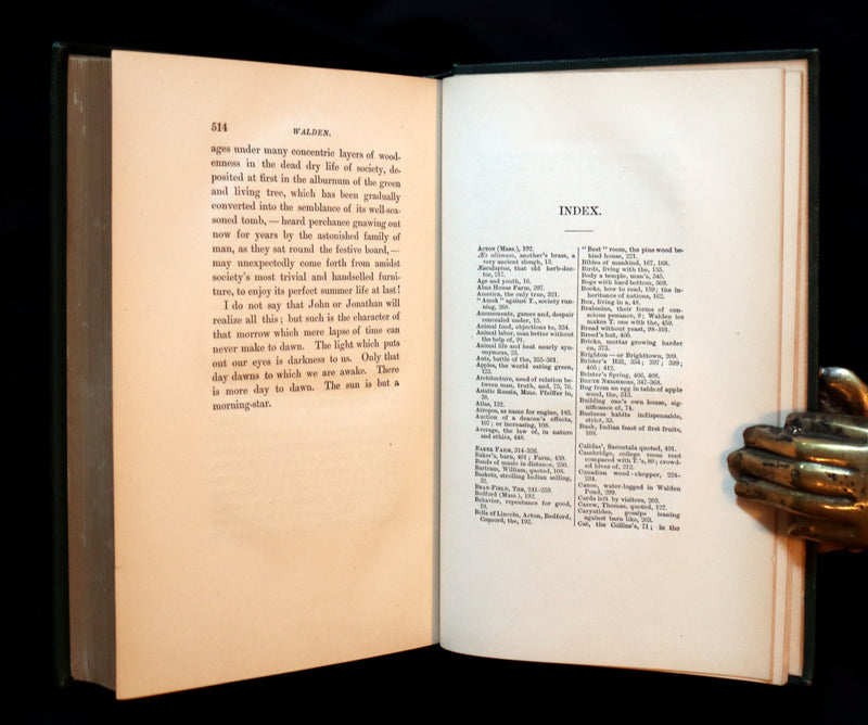 1897 Rare Book - WALDEN or, Life in the Woods by Henry David Thoreau.