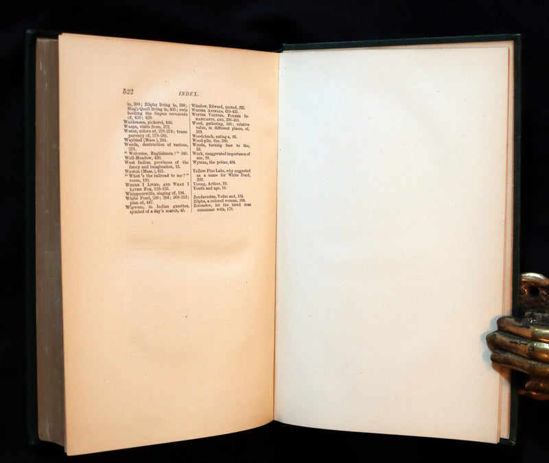 1897 Rare Book - WALDEN or, Life in the Woods by Henry David Thoreau.