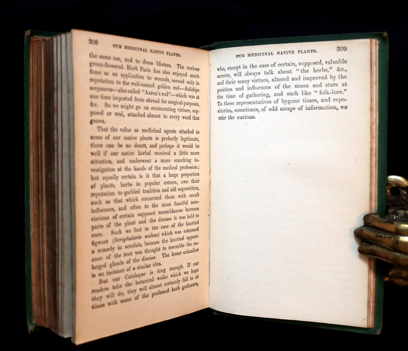 1868 Rare Book - Wild Flowers and Medicinal Uses color Illustrated by Noel Humphreys.