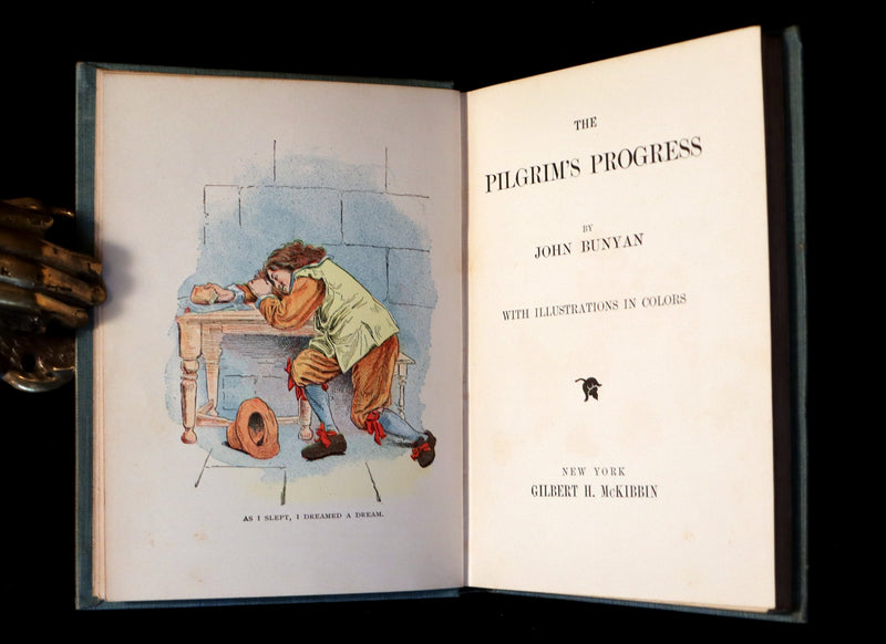 1900 Rare Book - The Pilgrim's Progress with Illustrations in Colors. By John Bunyan.
