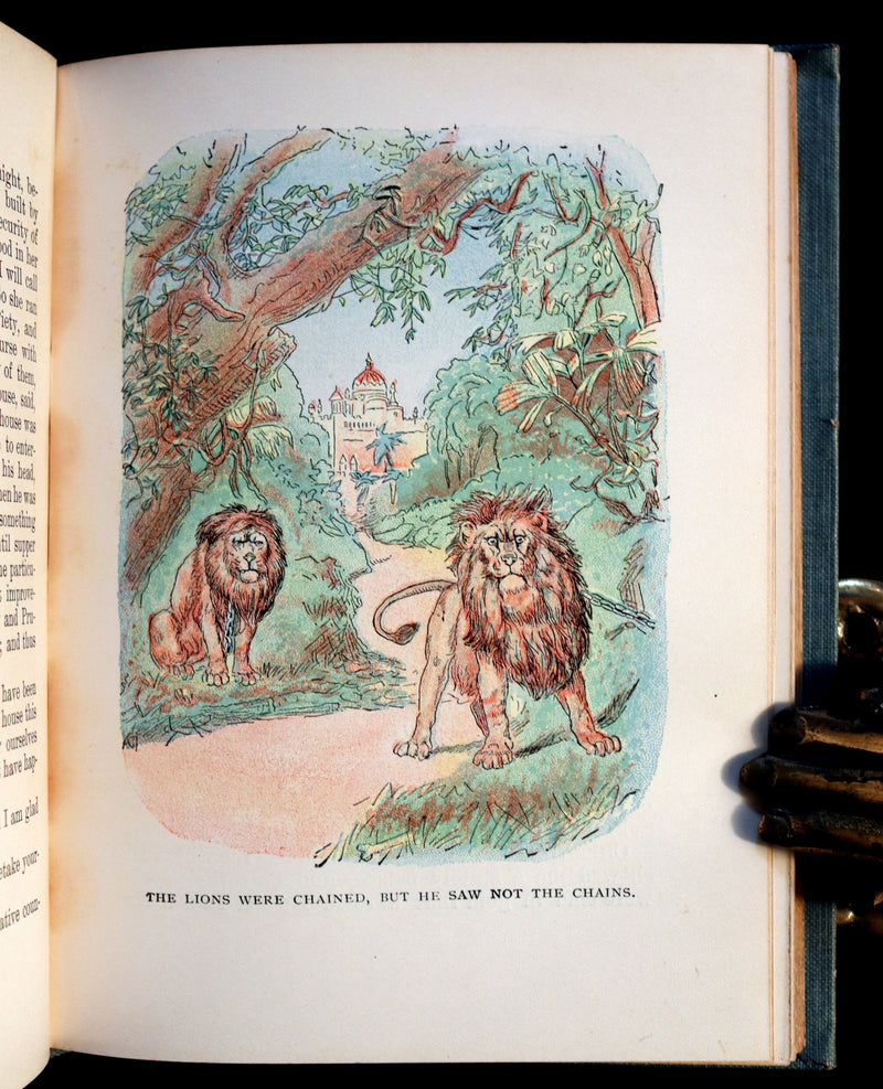 1900 Rare Book - The Pilgrim's Progress with Illustrations in Colors. By John Bunyan.
