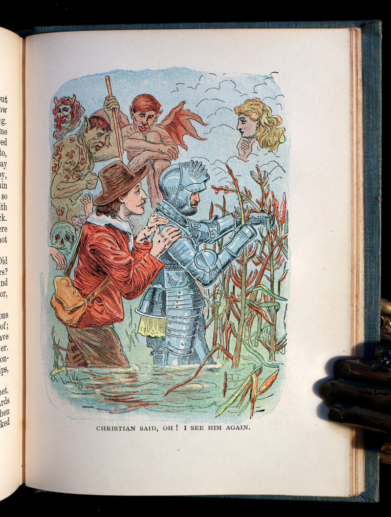 1900 Rare Book - The Pilgrim's Progress with Illustrations in Colors. By John Bunyan.