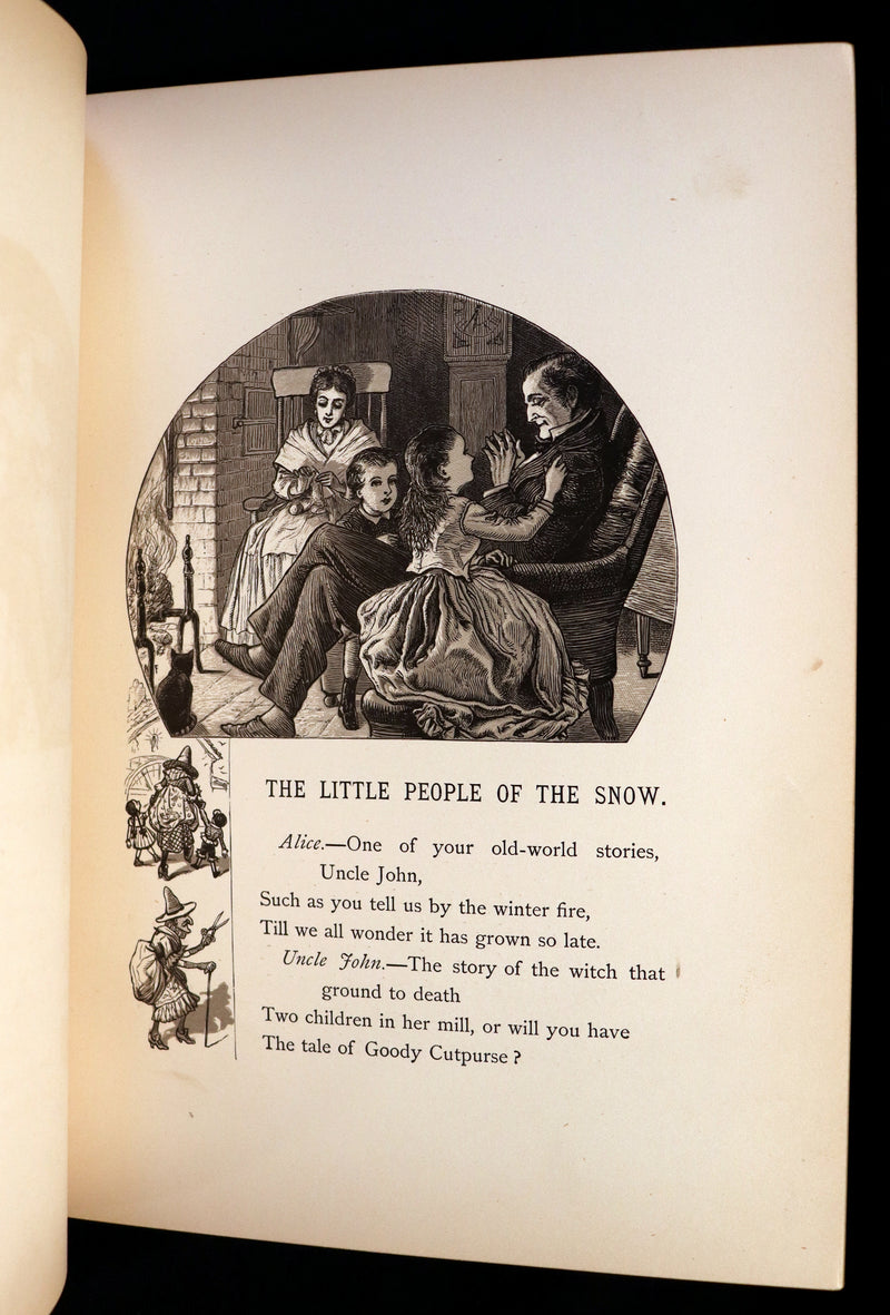 1873 Rare Romantic 1st Edition - The Little People of the Snow by William Cullen Bryant.