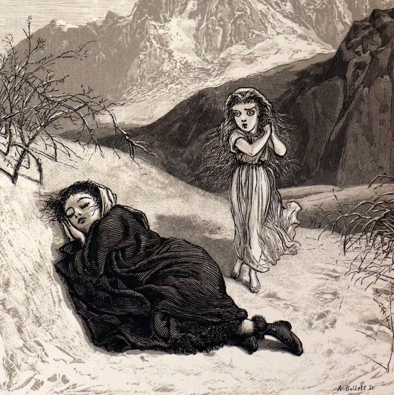 1873 Rare Romantic 1st Edition - The Little People of the Snow by William Cullen Bryant.