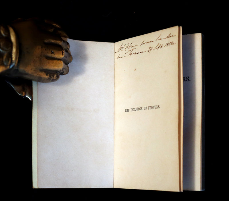 1852 Rare small Floriography Book ~ The Language of Flowers.