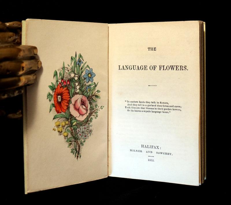 1852 Rare small Floriography Book ~ The Language of Flowers.