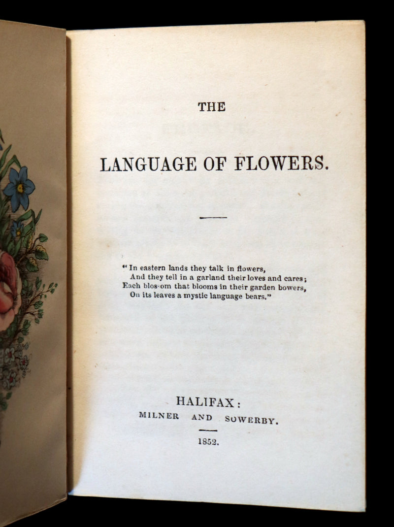 1852 Rare small Floriography Book ~ The Language of Flowers.