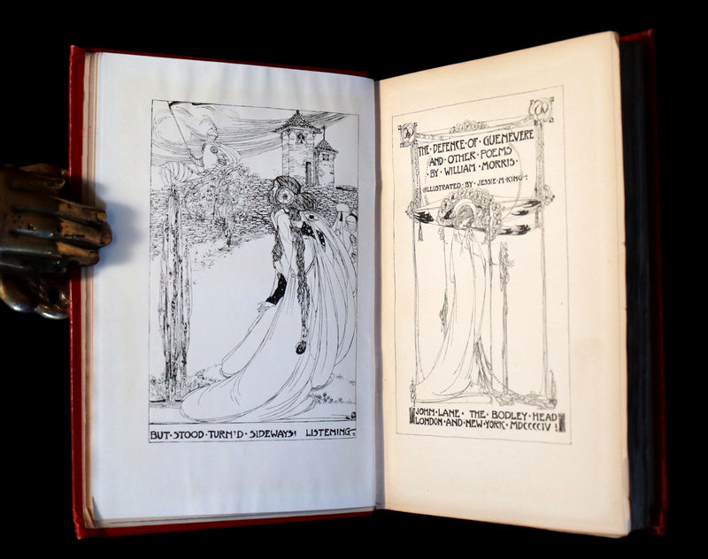 1904 Pre-Raphaelite Poetry - The DEFENCE Of GUENEVERE by William Morris. First Illustrated Edition by Jessie M. King.