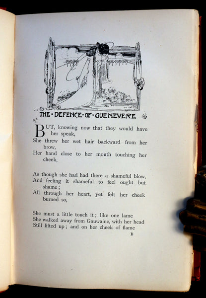 1904 Pre-Raphaelite Poetry - The DEFENCE Of GUENEVERE by William Morris. First Illustrated Edition by Jessie M. King.