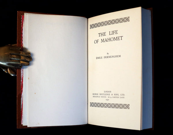1930 Rare 1stED bound by Bayntun - The Life of Mahomet (The Life of Mohammed) by Emile Dermenghem.