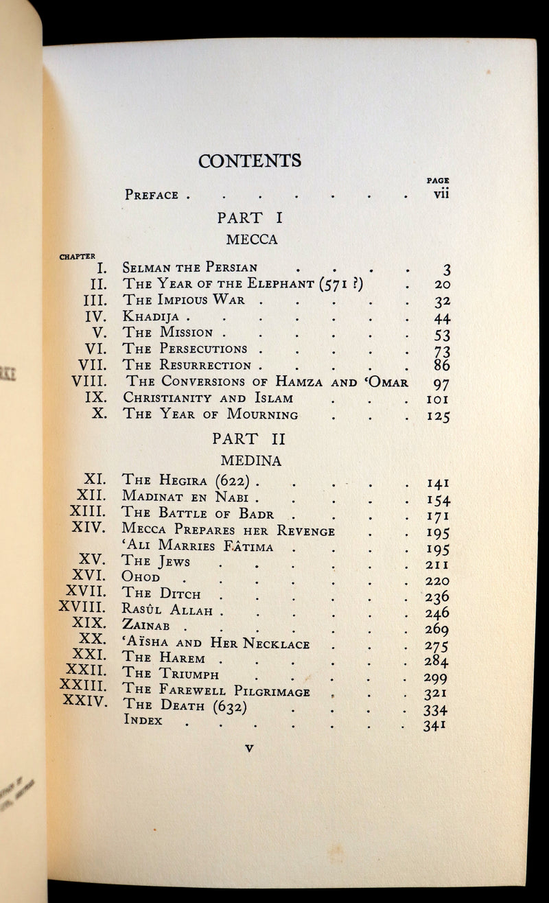 1930 Rare 1stED bound by Bayntun - The Life of Mahomet (The Life of Mohammed) by Emile Dermenghem.