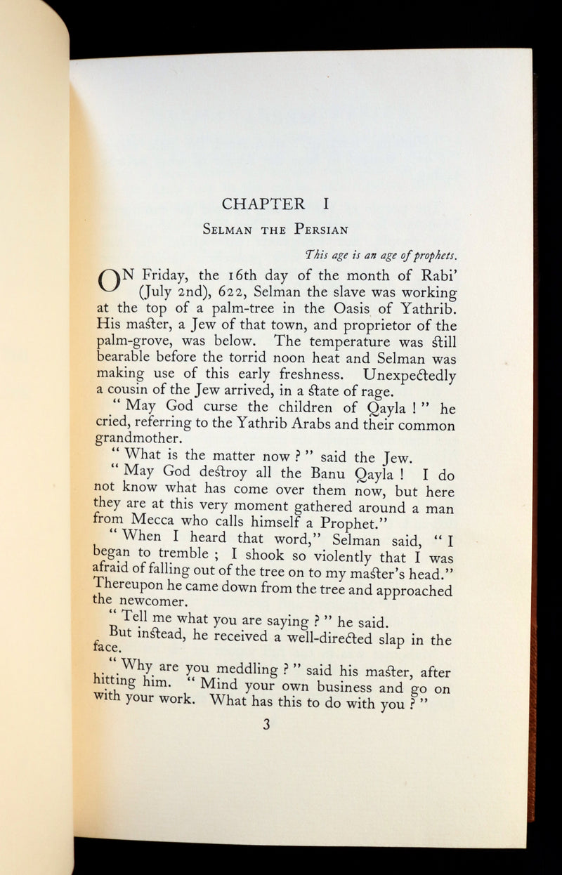 1930 Rare 1stED bound by Bayntun - The Life of Mahomet (The Life of Mohammed) by Emile Dermenghem.