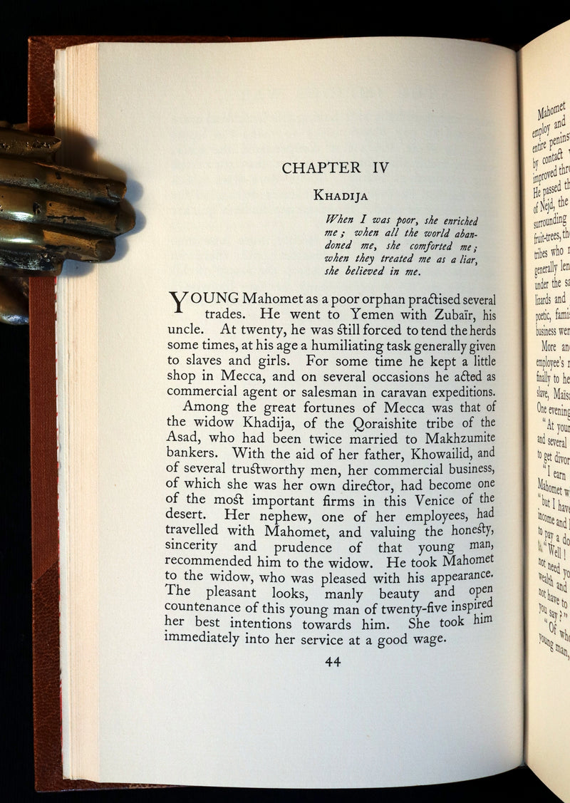1930 Rare 1stED bound by Bayntun - The Life of Mahomet (The Life of Mohammed) by Emile Dermenghem.