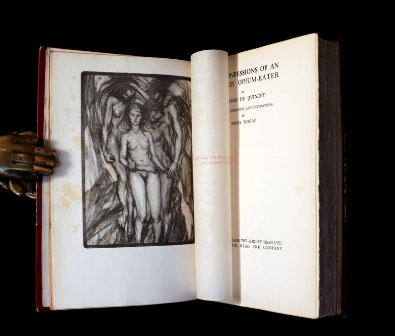 1930 Rare Book - Confessions of an English Opium-Eater by De Quincey. First Illustrated Edition by Sonia Woolf.