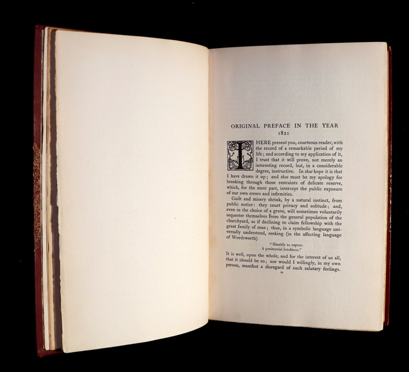 1930 Rare Book - Confessions of an English Opium-Eater by De Quincey. First Illustrated Edition by Sonia Woolf.
