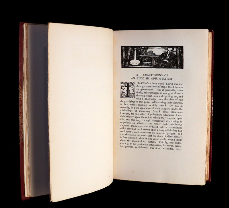 1930 Rare Book - Confessions of an English Opium-Eater by De Quincey. First Illustrated Edition by Sonia Woolf.