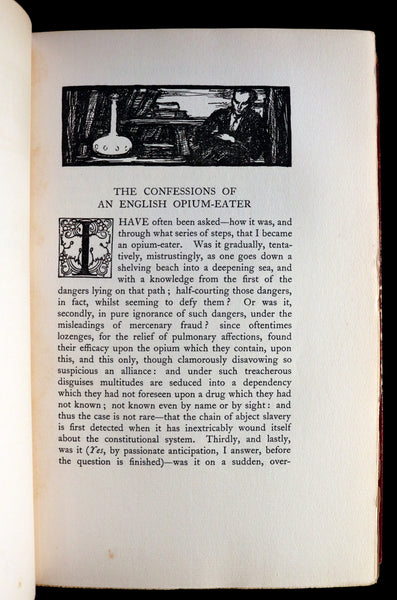 1930 Rare Book - Confessions of an English Opium-Eater by De Quincey. First Illustrated Edition by Sonia Woolf.