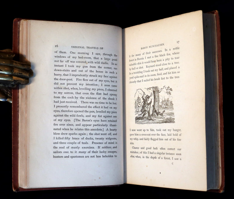 1867 Rare First Edition - The Travels and Surprising Adventures of Baron MUNCHAUSEN. Illustrated by Cruikshank.