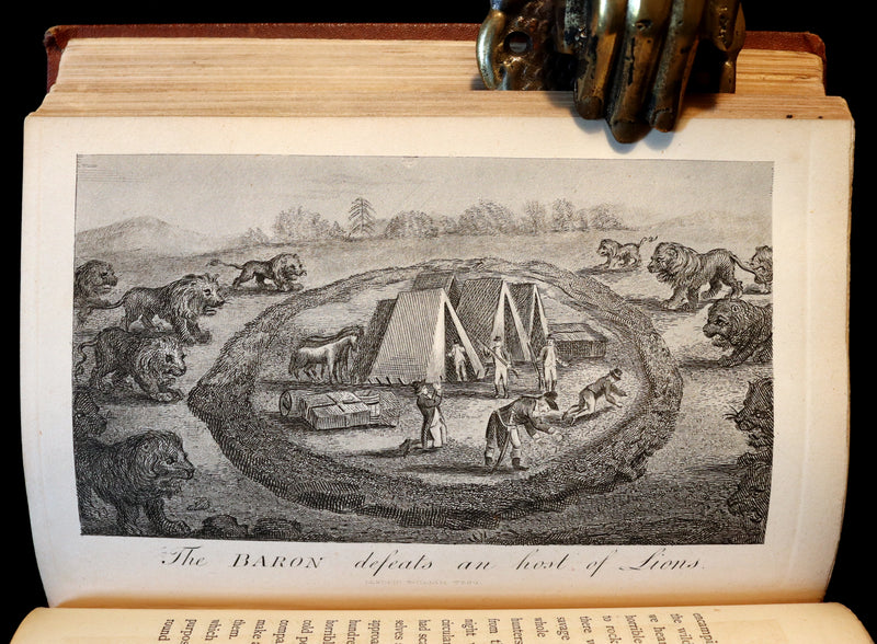 1867 Rare First Edition - The Travels and Surprising Adventures of Baron MUNCHAUSEN. Illustrated by Cruikshank.