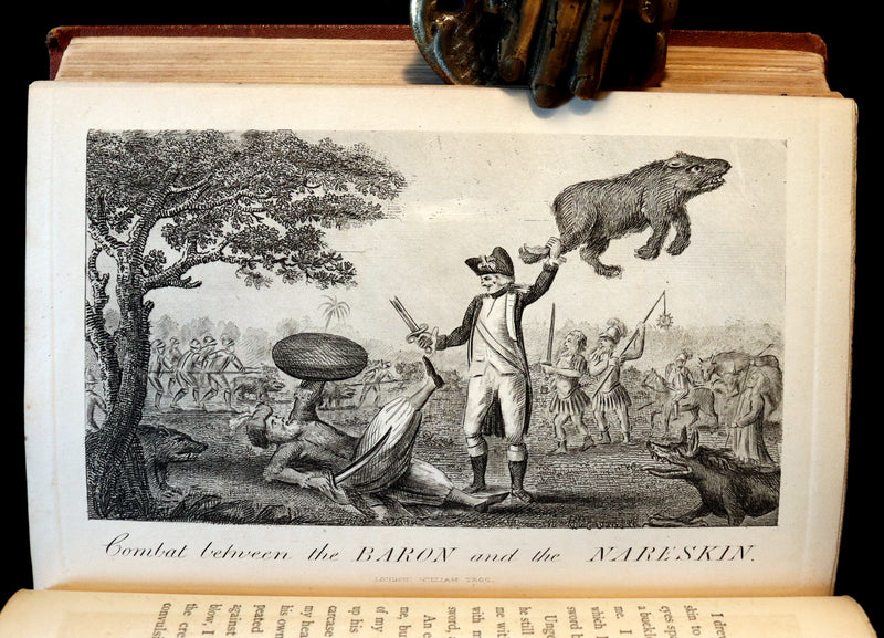 1867 Rare First Edition - The Travels and Surprising Adventures of Baron MUNCHAUSEN. Illustrated by Cruikshank.