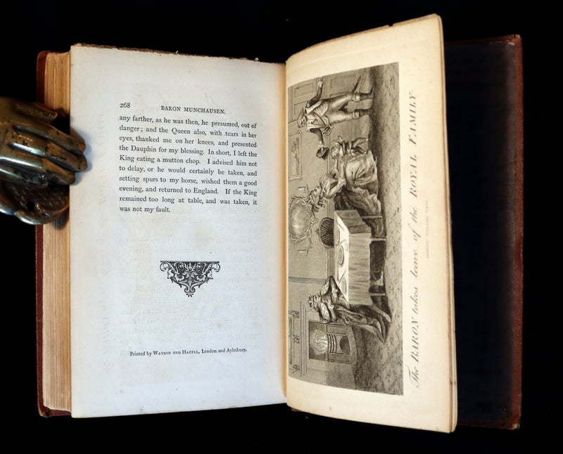 1867 Rare First Edition - The Travels and Surprising Adventures of Baron MUNCHAUSEN. Illustrated by Cruikshank.