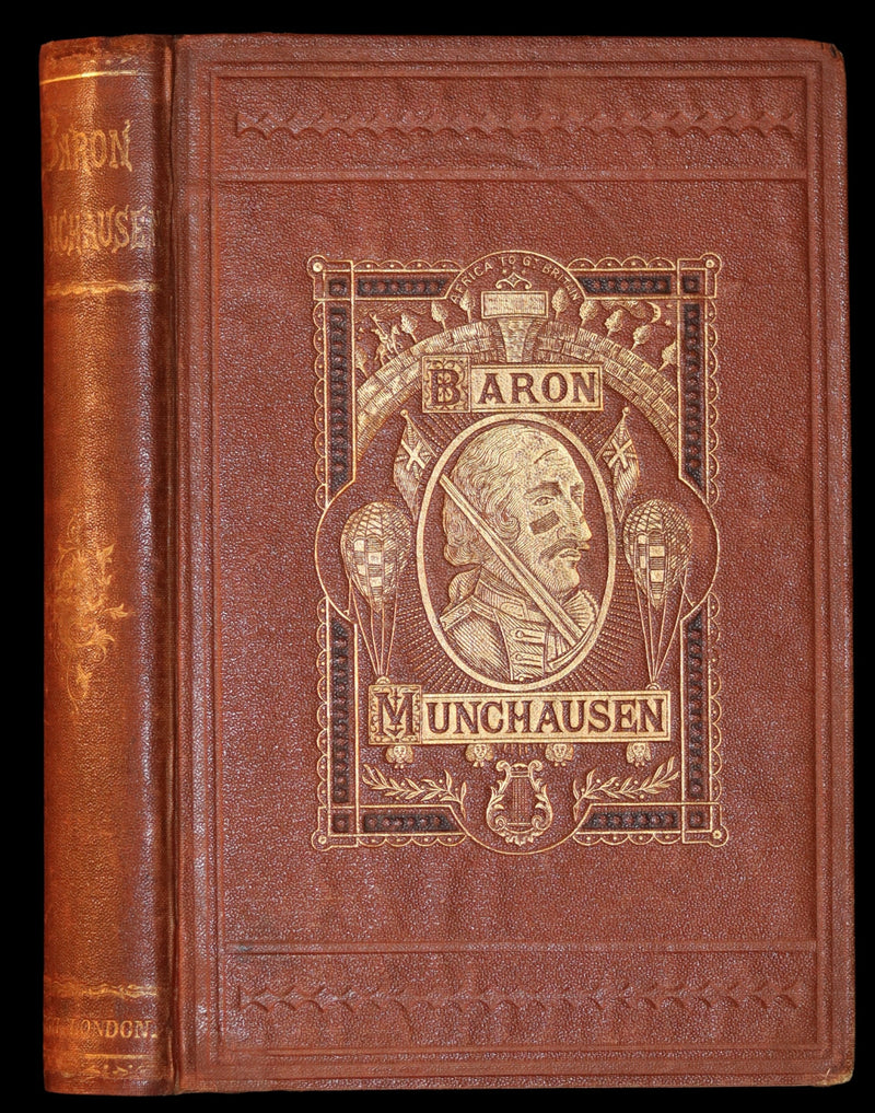 1867 Rare First Edition - The Travels and Surprising Adventures of Baron MUNCHAUSEN. Illustrated by Cruikshank.