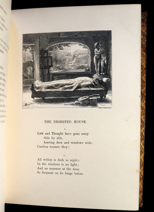 1864 Moxon Edition in a Nice Binding - POEMS by Alfred Lord Tennyson. Illustrated.