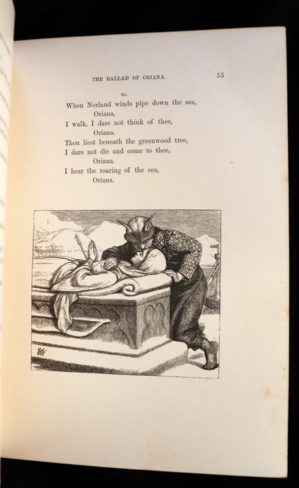 1864 Moxon Edition in a Nice Binding - POEMS by Alfred Lord Tennyson. Illustrated.