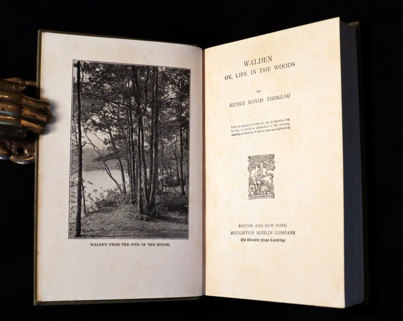 1893 Scarce Edition - WALDEN or, Life in the Woods by Henry David Thoreau with Photogravures.