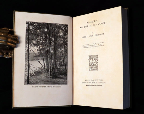 1893 Scarce Edition - WALDEN or, Life in the Woods by Henry David Thoreau with Photogravures.