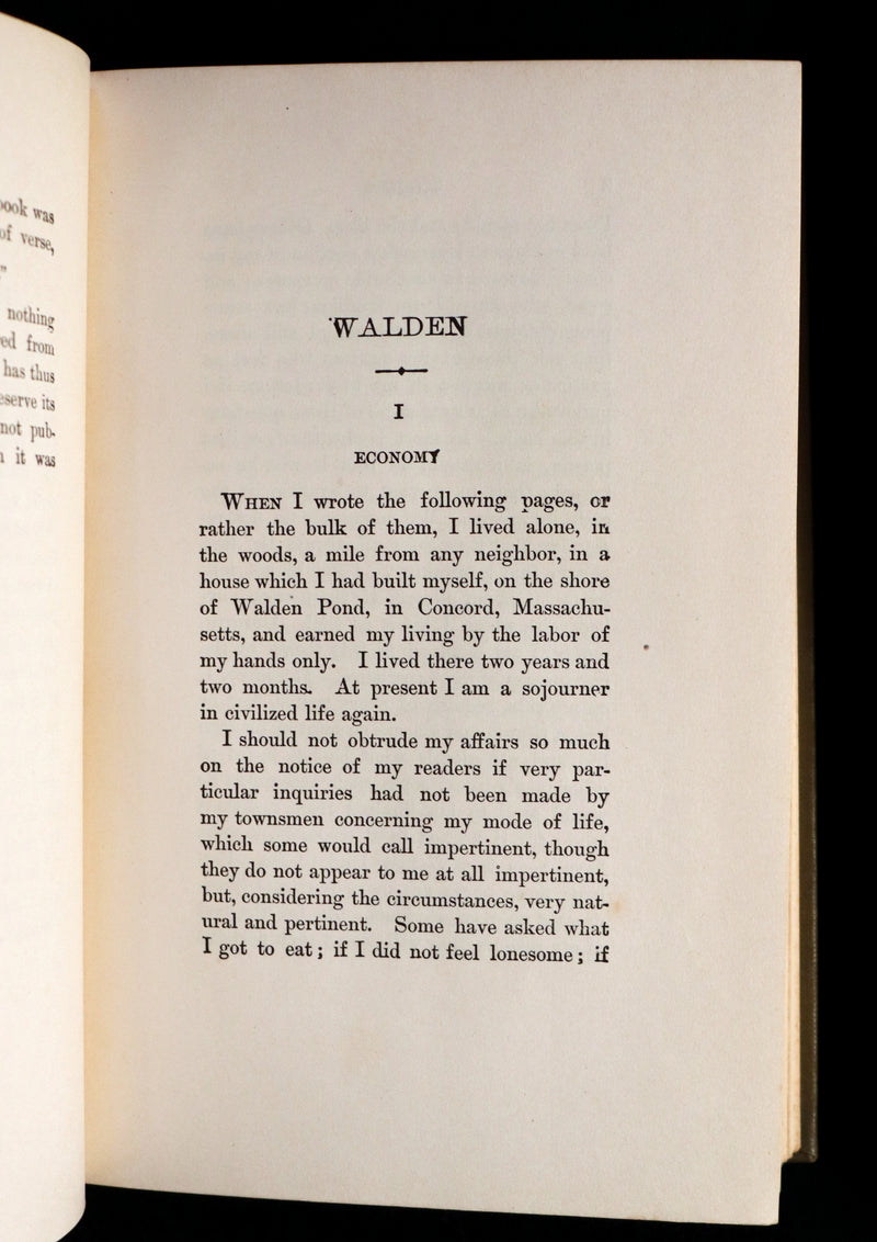 1893 Scarce Edition - WALDEN or, Life in the Woods by Henry David Thoreau with Photogravures.