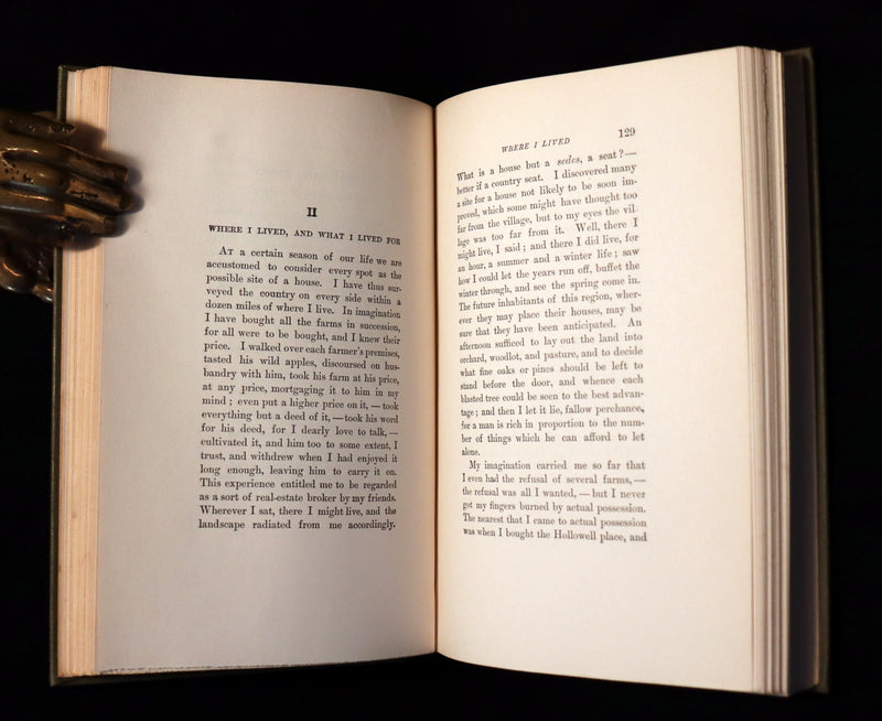 1893 Scarce Edition - WALDEN or, Life in the Woods by Henry David Thoreau with Photogravures.