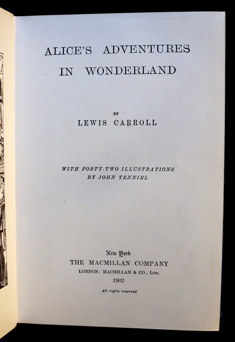1902 Scarce Edition in Blue - ALICE'S ADVENTURES IN WONDERLAND by Lewis Carroll.
