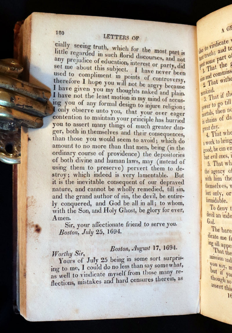 1823 Scarce Book - SALEM WITCHCRAFT - Wonders of the Invisible World by Robert Calef.