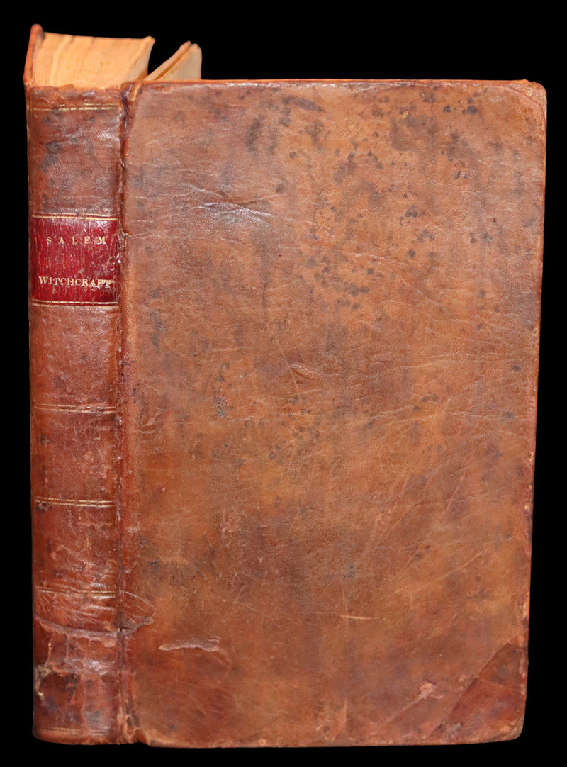1823 Scarce Book - SALEM WITCHCRAFT - Wonders of the Invisible World by Robert Calef.