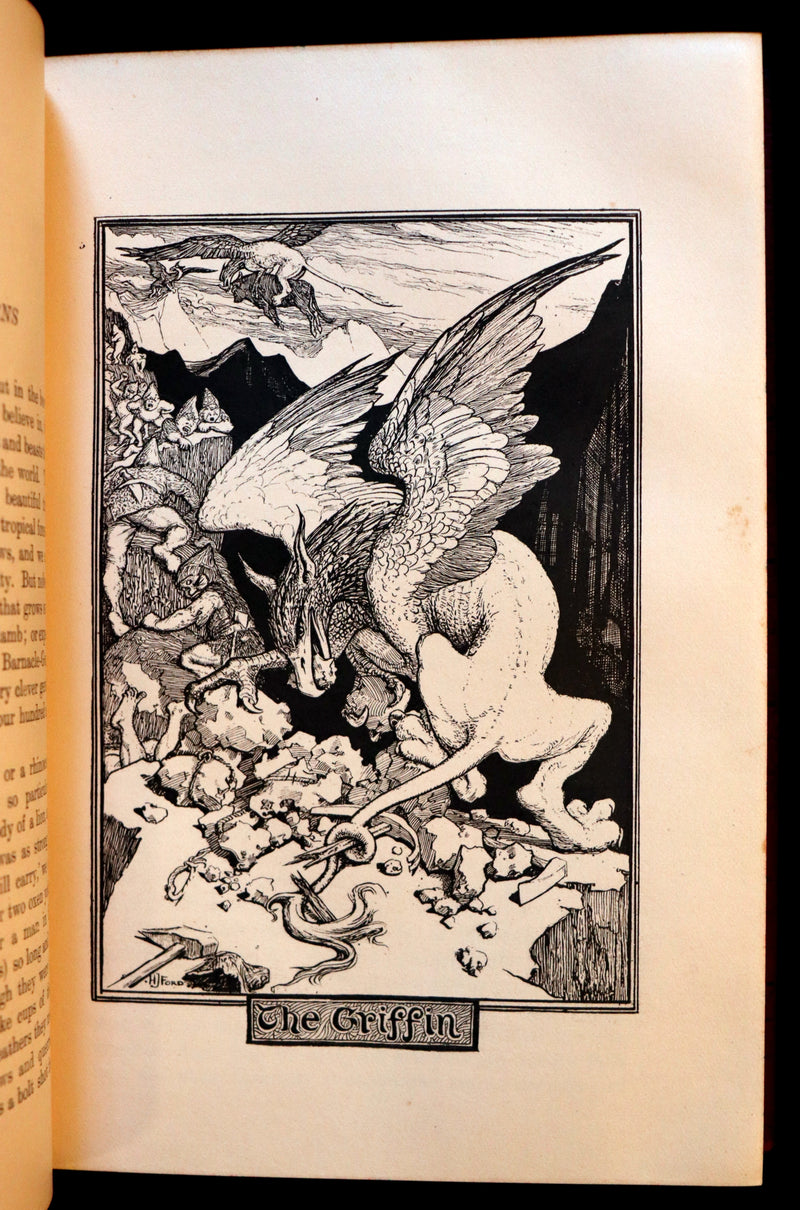 1899 Rare First Edition - The RED BOOK of ANIMAL STORIES by Andrew Lang Illustrated by H.J. FORD.