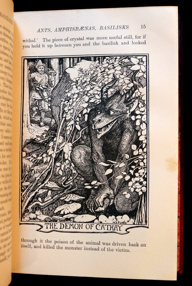 1899 Rare First Edition - The RED BOOK of ANIMAL STORIES by Andrew Lang Illustrated by H.J. FORD.