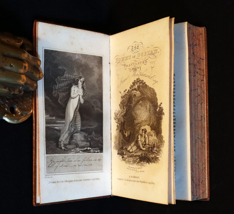 1825 Rare Book - The  Scottish Gaelic POEMS of OSSIAN by James Macpherson.