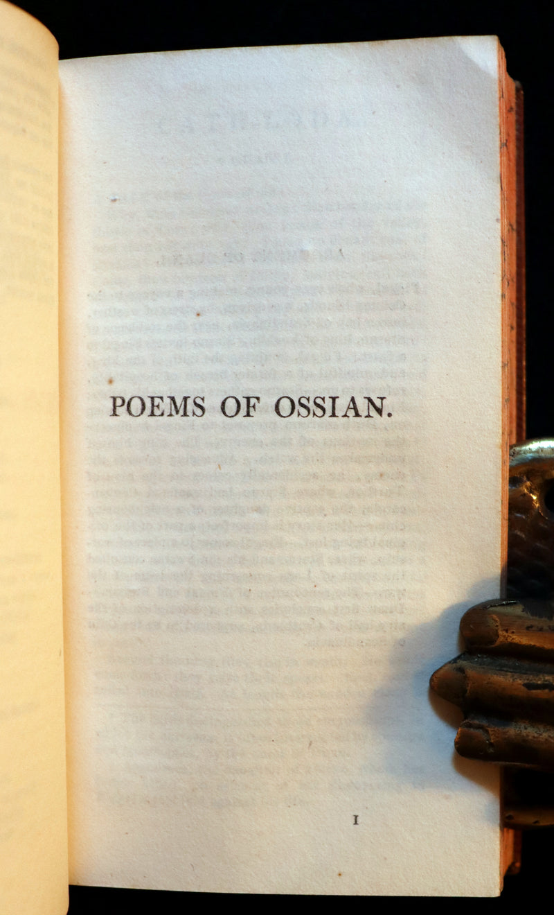 1825 Rare Book - The  Scottish Gaelic POEMS of OSSIAN by James Macpherson.