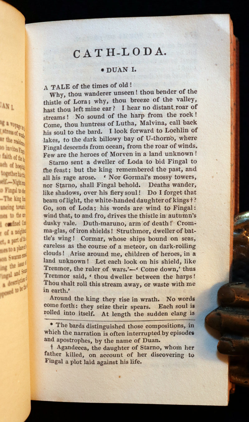 1825 Rare Book - The  Scottish Gaelic POEMS of OSSIAN by James Macpherson.