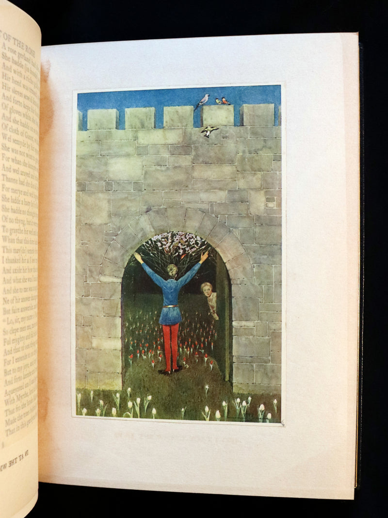 1911 First Illustrated Edition bound by Booklover's Shop - The Romaunt of the Rose by Chaucer. Medieval Poem.