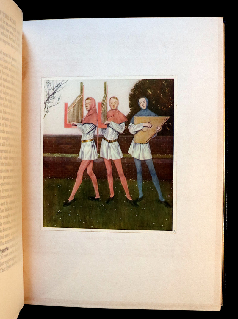 1911 First Illustrated Edition bound by Booklover's Shop - The Romaunt of the Rose by Chaucer. Medieval Poem.