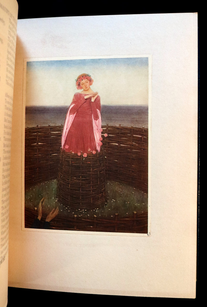 1911 First Illustrated Edition bound by Booklover's Shop - The Romaunt of the Rose by Chaucer. Medieval Poem.