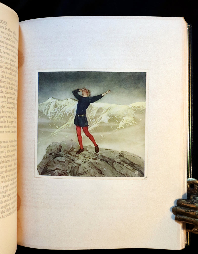 1911 First Illustrated Edition bound by Booklover's Shop - The Romaunt of the Rose by Chaucer. Medieval Poem.