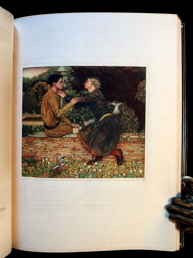 1911 First Illustrated Edition bound by Booklover's Shop - The Romaunt of the Rose by Chaucer. Medieval Poem.