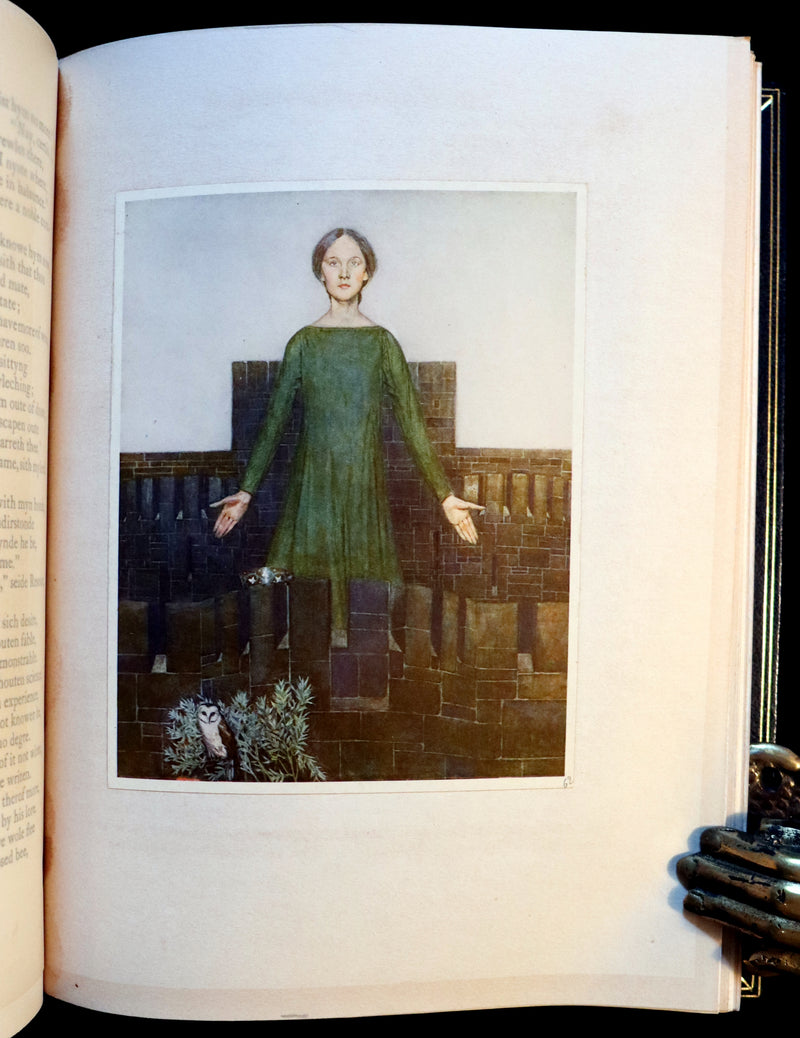 1911 First Illustrated Edition bound by Booklover's Shop - The Romaunt of the Rose by Chaucer. Medieval Poem.