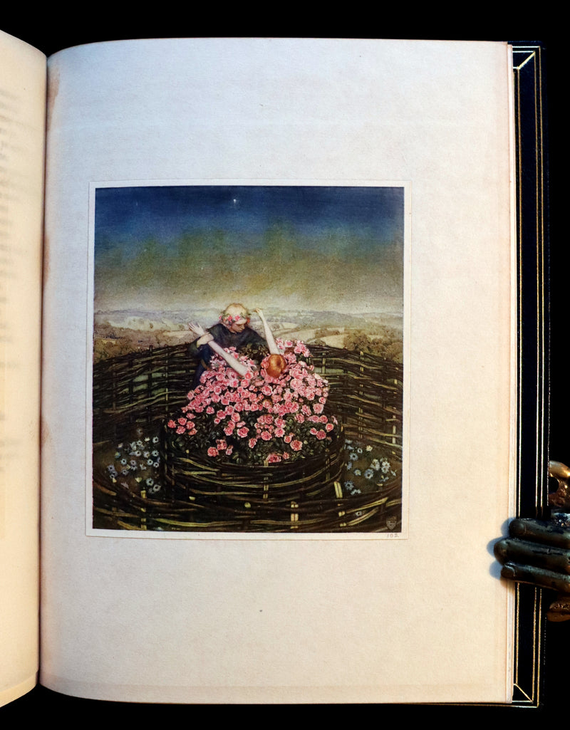 1911 First Illustrated Edition bound by Booklover's Shop - The Romaunt of the Rose by Chaucer. Medieval Poem.