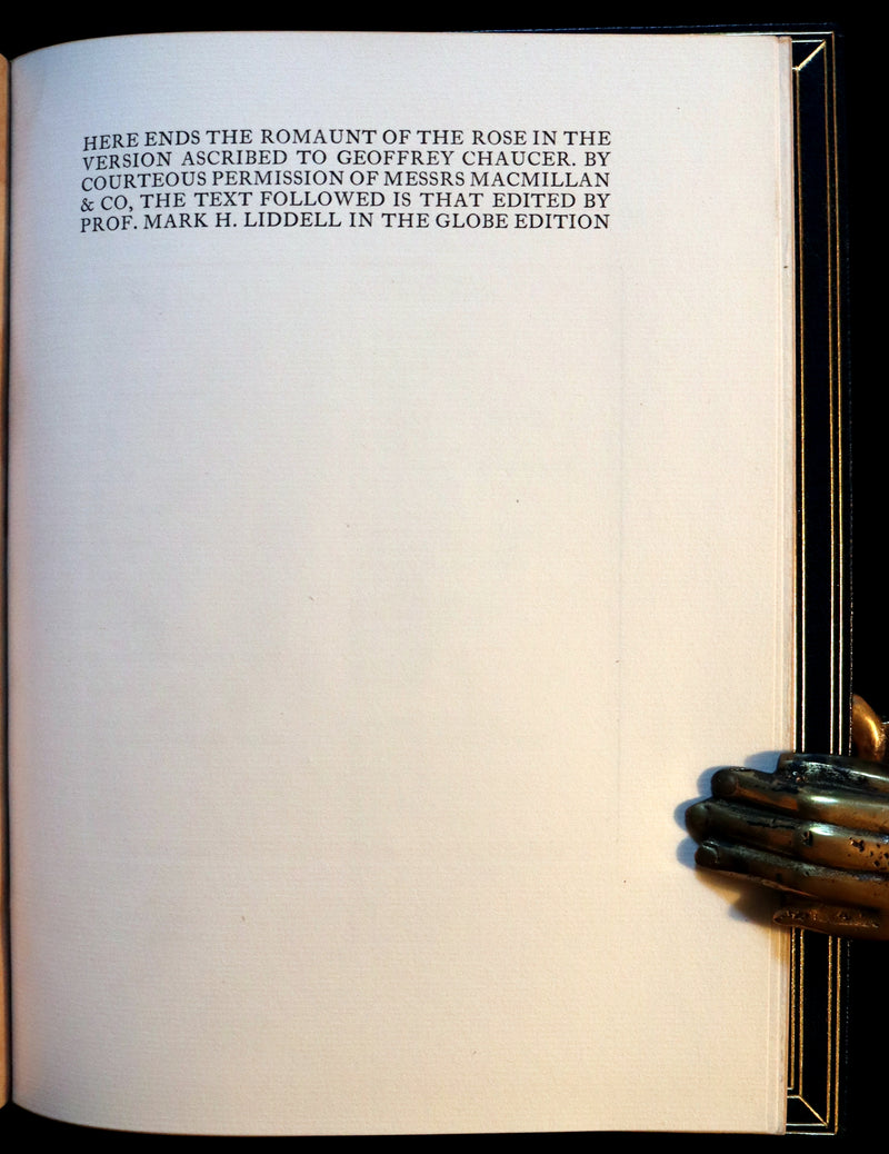 1911 First Illustrated Edition bound by Booklover's Shop - The Romaunt of the Rose by Chaucer. Medieval Poem.