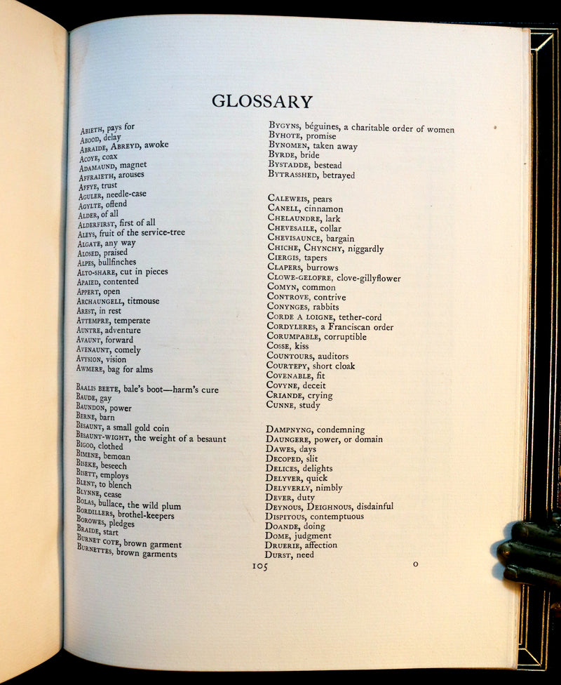 1911 First Illustrated Edition bound by Booklover's Shop - The Romaunt of the Rose by Chaucer. Medieval Poem.