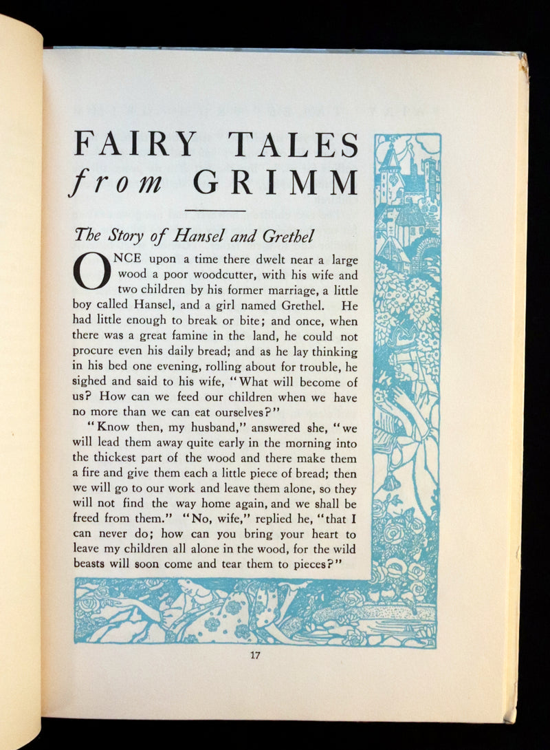 1925 Rare Book - FAIRY TALES from GRIMM illustrated by Ethel Franklin Betts.